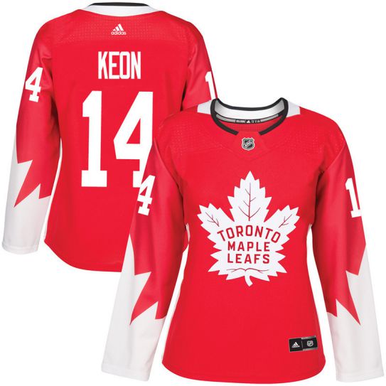 2017 NHL Toronto Maple Leafs women #14 Dave Keon red jersey->->Women Jersey